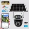 Caméra 360 ° Caméra de Surveillance solaire IP 4G, champ de vision, 8MP, double objectif, téléphone portable, moniteur sans fil à distance pour l