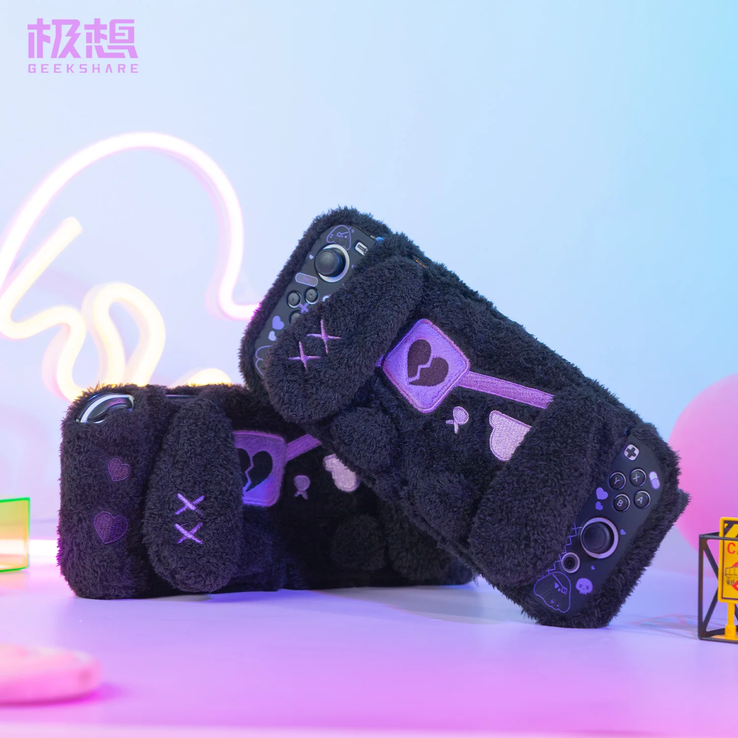 Neueste Schutzhülle für Schalter Shell Cover für NS Controller OLED Plüsch Kaninchen Anti Fall Schützen Fall Gaming Zubehör Image