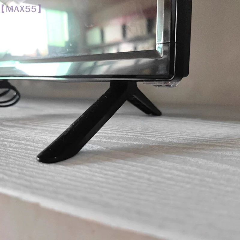 【MAX-55】Basishalterung, Ständerbeine, Tischplatte für TV-Ständer, Beine 50, 55 Zoll, TV-Ständer mit 4 Schrauben, TV-Ersatz-Sockelfüße, Schwarz Image