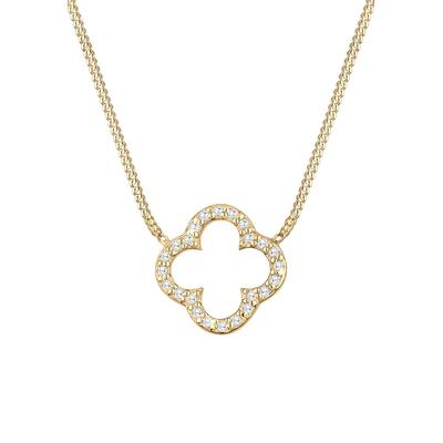 Elli Kleeblatt Glück Zirkonia 925er Silber 50 Damen Image
