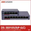 Hikvision DS-3E0105P-E(C) DS-3E0109P-E(C) 4/8-Port-PoE-Switch 300 m große Reichweite 6 kV Überspannungsschutz für IP-Kamera-Video-Gegensprechanlage