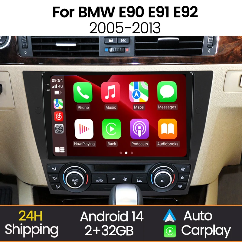 MEKEDE Android Auto Auto Radio Bildschirm Für BMW E90 E91 E92 E93 2005-2013 Drahtlose Carplay WIFI Auto multimedia Stereo Video Player Image