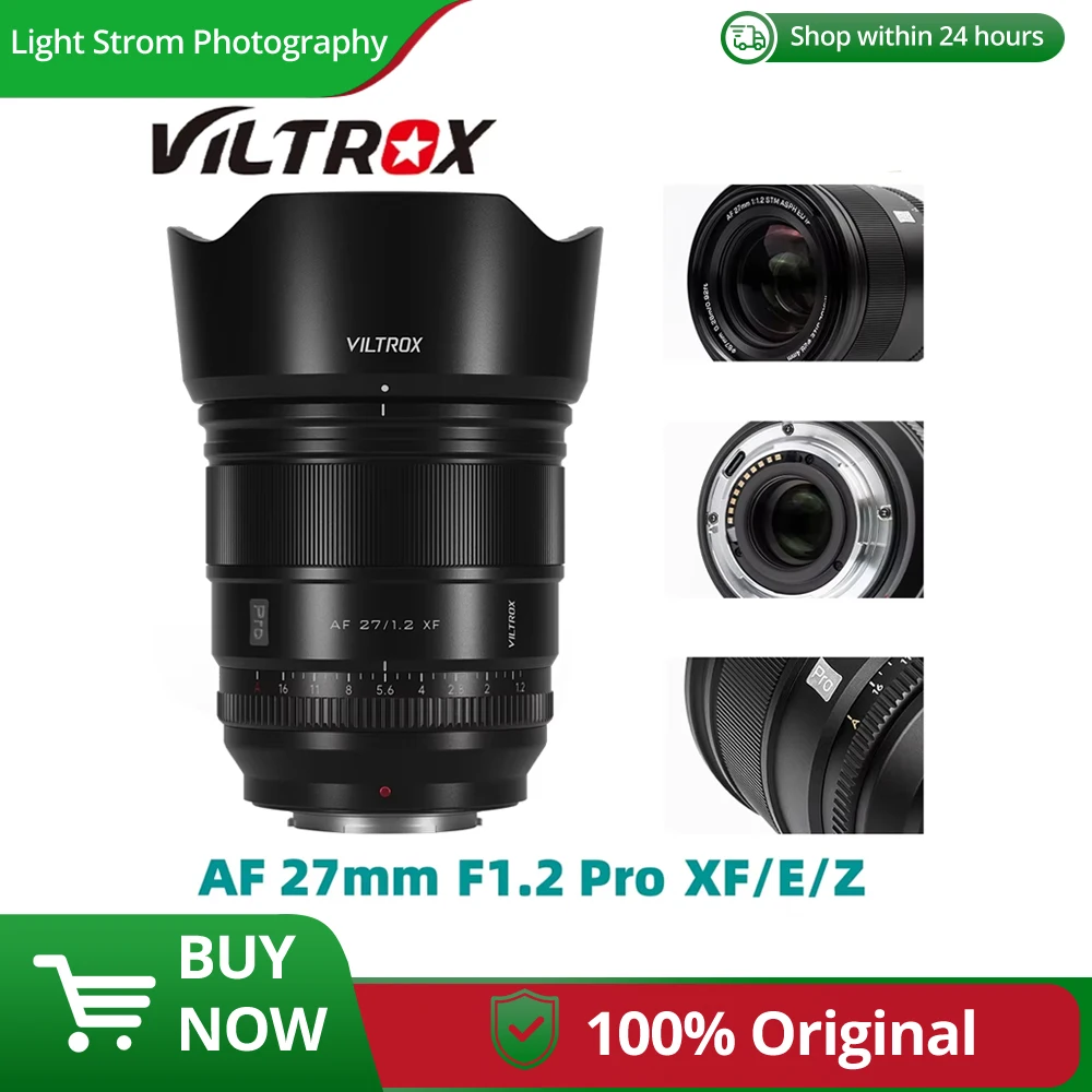 VILTROX 27mm F1.2 Große Blende APS-C Autofokus Pro Kamera Prime Objektiv für Fuji XF für Sony E für Nikon Z Mount Kamera