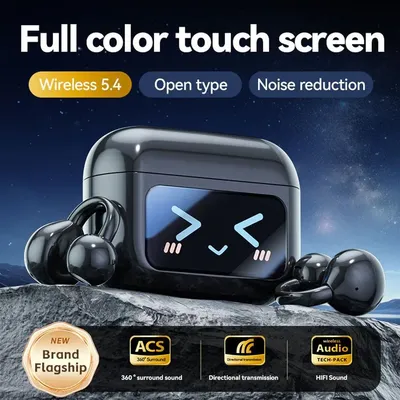 M100 Neue Farbe Bildschirm Übersetzung Bluetooth Headset Ultra Lange Lebensdauer Ohr Clip Wireless Mit Bildschirm Bluetooth Headset 5,4 Image
