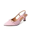 Gladiator Frauen Sandalen Aus Echtem Leder Internet Celebrity Rosa High Heel Elegante Spitzen Party Büro Mode Pumpen Schuhe HG131