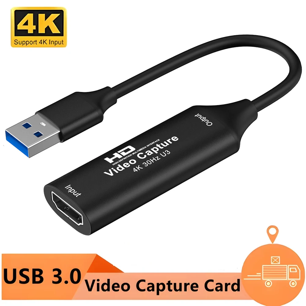 4K USB 3,0 Video Capture Karte 1080P USB 2,0 HDTV Spiel Grabber Box Für PS4 DVD Kamera PC Aufnahme Placa de Video Live-Streaming Image