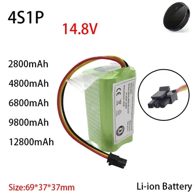 18650 4 s1p 14,4 V/14,8 V 2800-12800mAh Li-Ionen-Batterie Staubsauger batterie, Kehr roboter batterie für Mijia Dexp Dibea Robovac Image