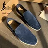 2025 neue Sommer Casual Flache Schuhe Slip-on Männer Fahren Schuhe Wildleder Täglichen Leichtgewicht Freizeit Schuhe Mann der müßiggänger Plus Größe 48