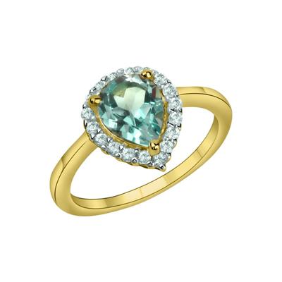 Fascination by Ellen K. Ring 585/- Gold Blautopas beh. blau 054 (17,2) Damen Image