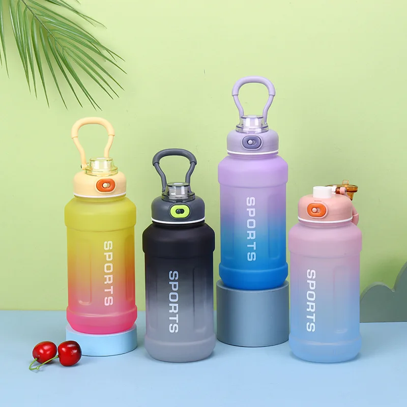 1,3 L Große Kapazität Sport Wasser Flasche Frosted Tasse Outdoor Fitness Wasserkocher Kunststoff Wasser Tasse Studenten Tragbare Big TonTon Barrel Image