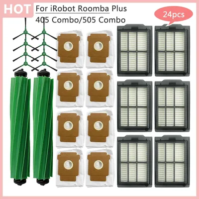 Für iRobot Roomba Plus 405 Combo 505 Combo Roboter Staubsauger Ersatz Hauptseite Pinsel Staubbeutel Hepa-Filter Zubehör Image