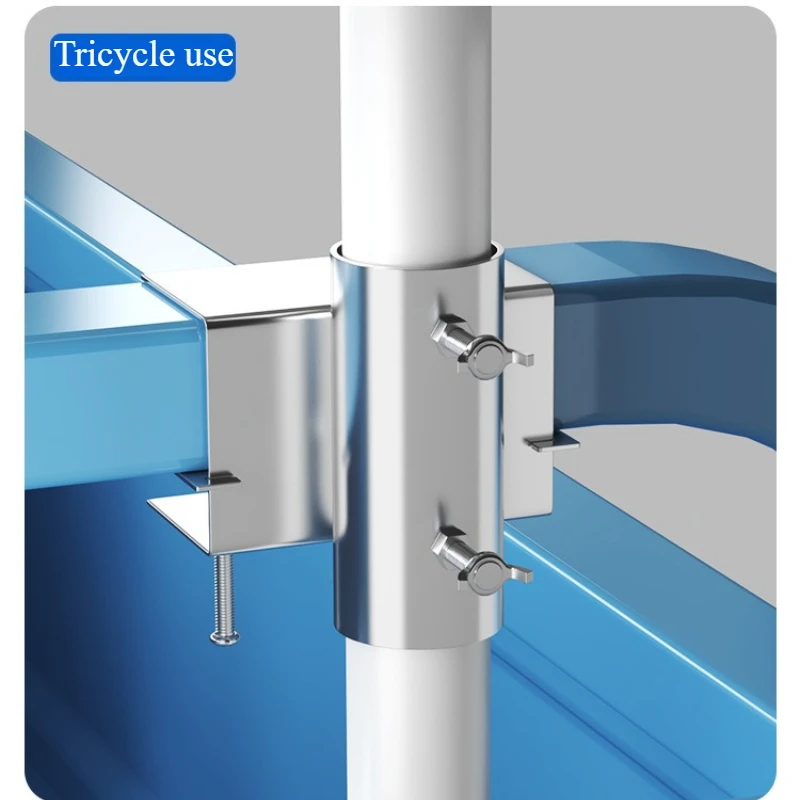 1/2/3PCS Regenschirm Festen Clip Dreirad Stall Regenschirm Outdoor Garten Balkon Sonnenschirm Regenschirm Halterung Verdickt Einstellbare griff Image