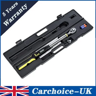 1/2" Sq Dr Digital Torque Wrench Angle 10-200Nm (7.3–147.5 ft·lb) Nm w/ Case UK
