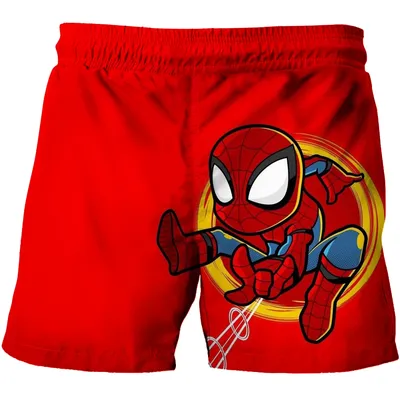 Spider Man men's shorts Disney shorts Spider Man 3D printed swim shorts Beach shorts Fashion men's shorts New men's shorts