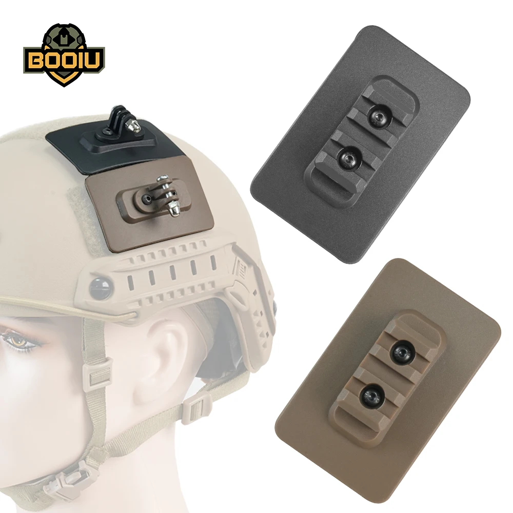 BOOIU Fast Helm-Basisadapter, feste Halterung, MICH-Helm, M-LOK Go Pro, Halterung oder Ständer, Blitzclip, Nachtsicht-Helm-Zubehör Image