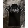 Amerikanische 2025, neue atmungsaktive, schnell trocknende Hemden, Kompressionsshirt, rosa Gothic-Muster, Fitness, Sommer, Herren, Fitnessstudio, Sportbekleidung, trendiges T-Shirt