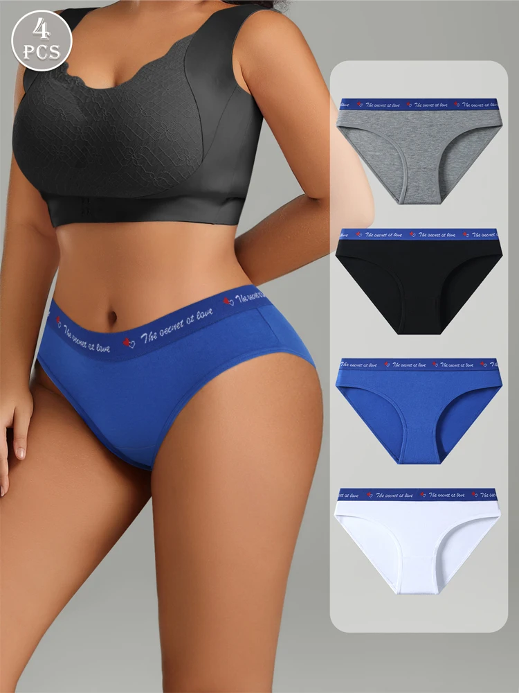4 teile/satz Frauen Höschen sexy Frauen Low-Rise bequeme Slips weibliche weiche Baumwolle Unterwäsche S-XL Damen Unterhosen Image