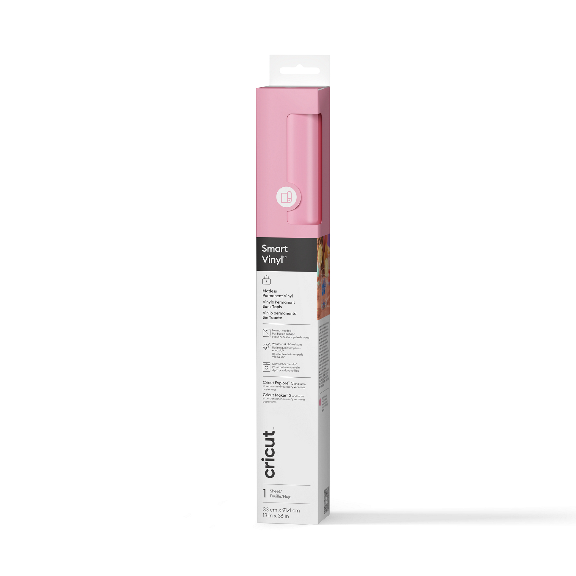 Cricut Smart Vinyl | Permanent | 3 ft | Light Pink