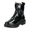 Stiefelette ARA "Ara Stiefelette Leder", Damen, Gr. 39, schwarz (schwarz lack), Leder, casual, Schuhe