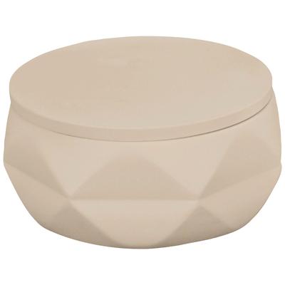 Aufbewahrungsdose KLEINE WOLKE "Crackle Jar", beige (sandbeige), Polyresin (Kunststein), Aufbewahrungsboxen Image