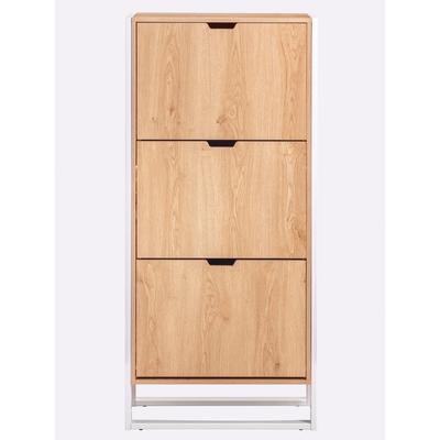 Schuhschrank HEINE HOME, beige (natur, weiß), B:64cm H:139,5cm T:27cm, MDF, Metall, Schränke Image