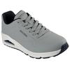 Sneaker SKECHERS "Uno - Stand on Air", Herren, Gr. 47,5, grün (oliv), Lederimitat, sportlich, Schuhe, Freizeitschuh, Halbschuh, Schnürschuh mit Air-Cooled Memory Foam, Topseller