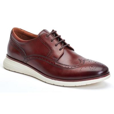 Base London Flight Leder Herren Brogue Schuhe In Verbranntem Braun Image