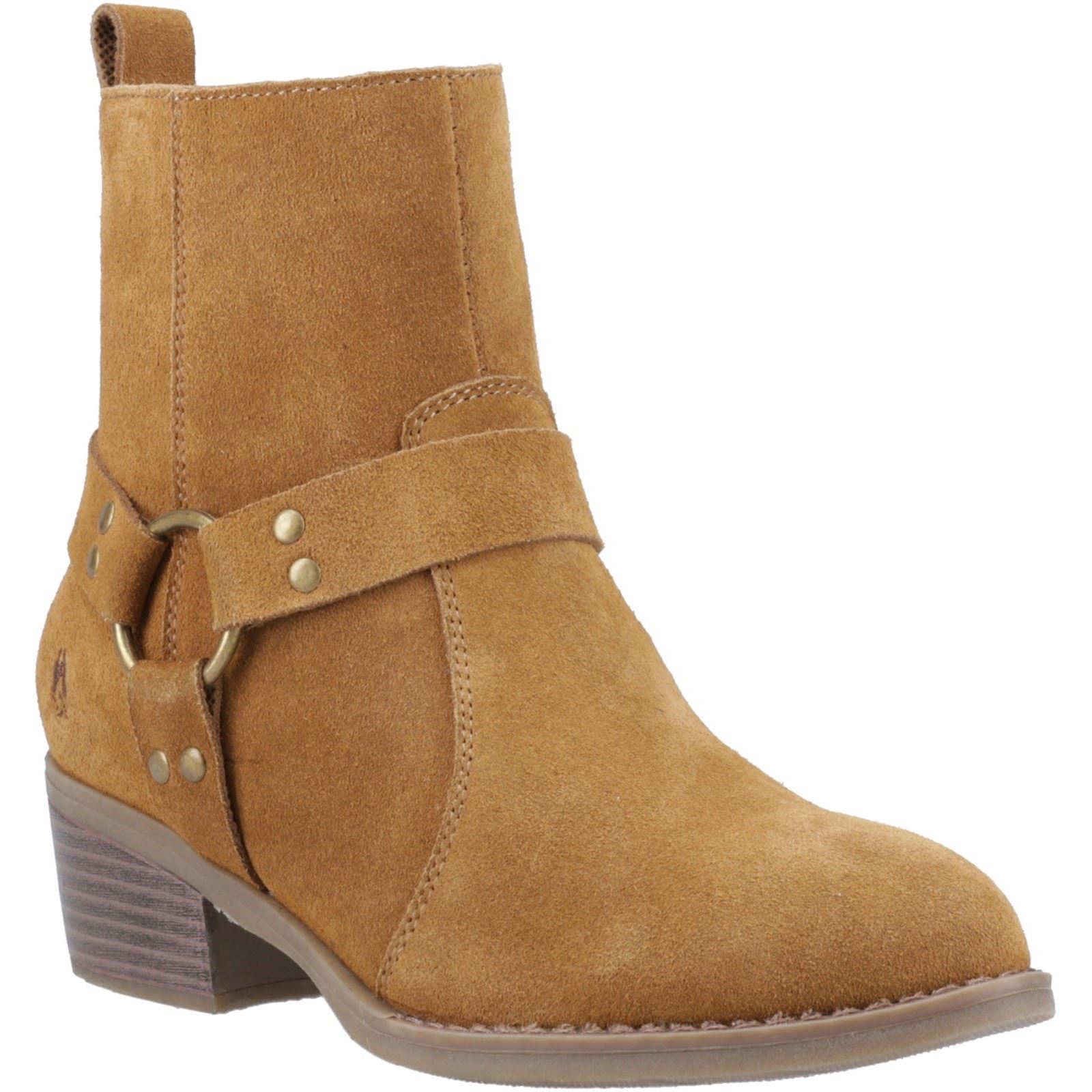 Hush Puppies Iria Damen Wildleder Stiefeletten mit Absatz in Beige