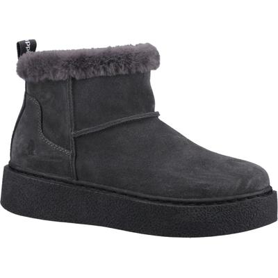Hush Puppies Becca Damen Wildleder Winter Stiefeletten in Kohlefarben Image