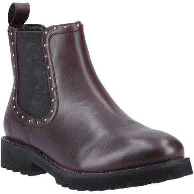 Hush Puppies Gwyneth Damen Chelsea Stiefeletten aus Leder in Pflaume Image