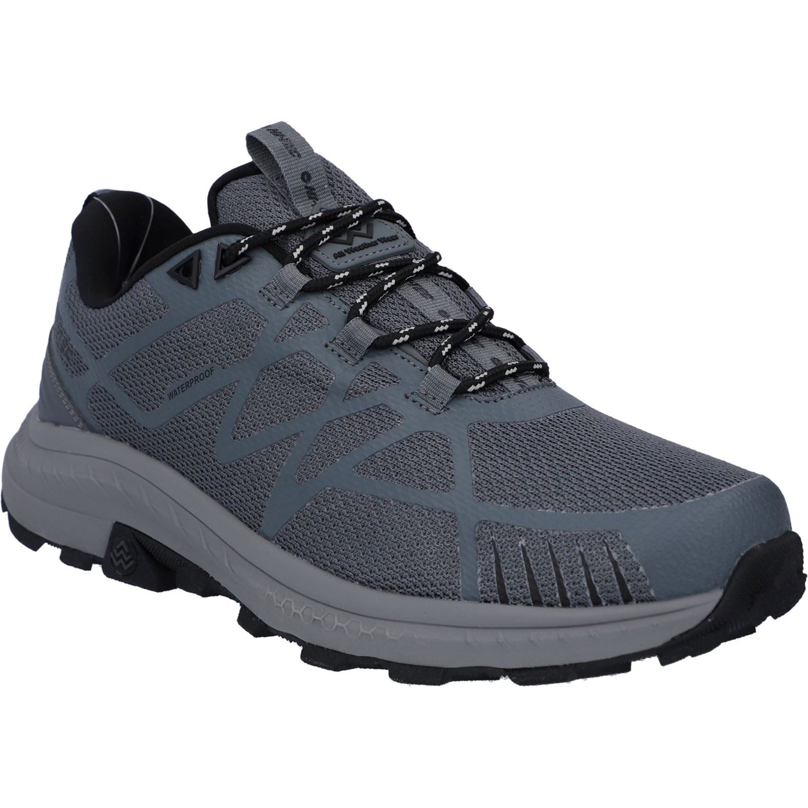 Hi-Tec Mauna Polyester Herren Wanderstiefel in Grau/Schwarz/Schwarz