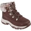 Skechers Trego Snow Worries Damen Wanderschuhe Aus Leder In Schokoladenfarbe