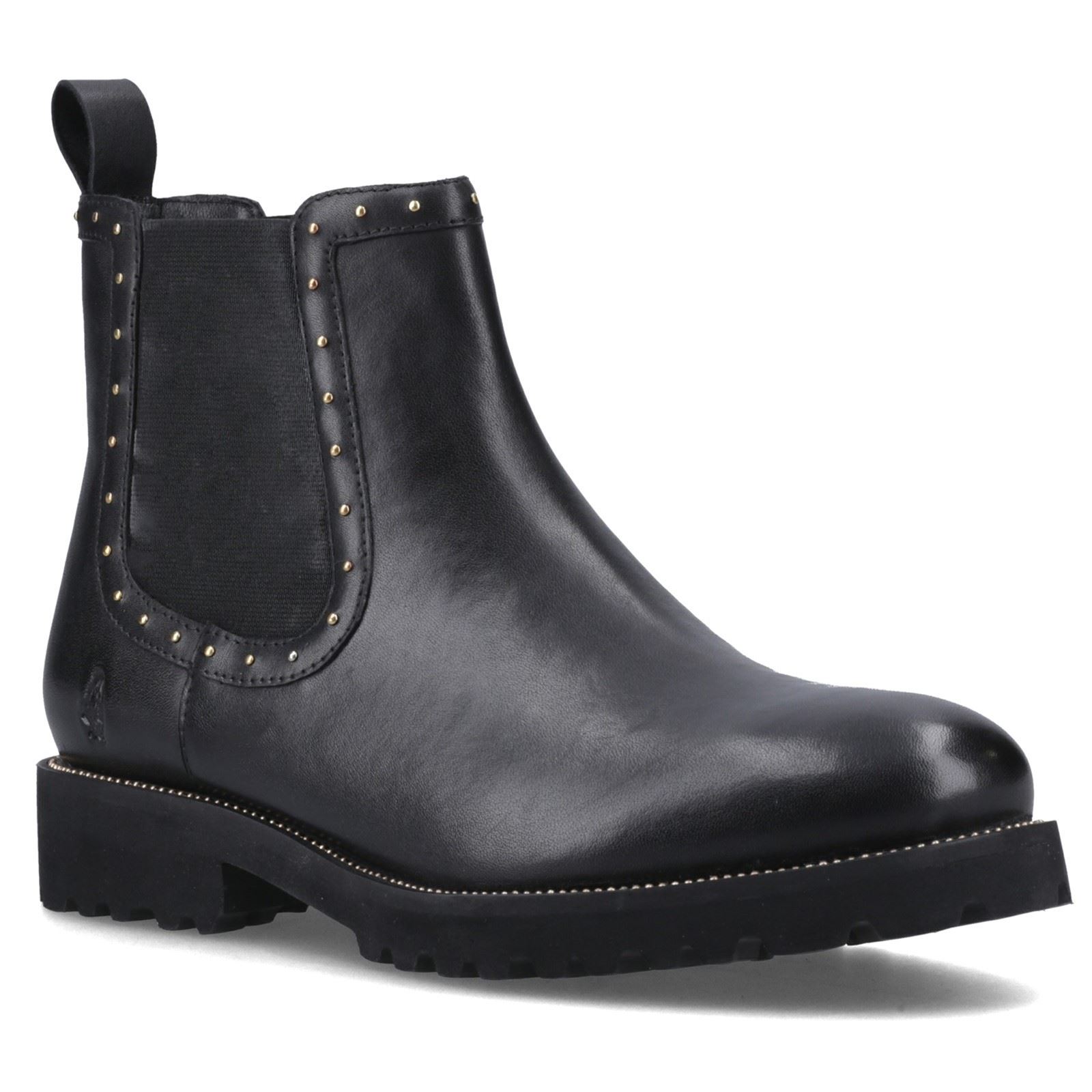 Hush Puppies Gwyneth Damen Chelsea Stiefel aus schwarzem Leder