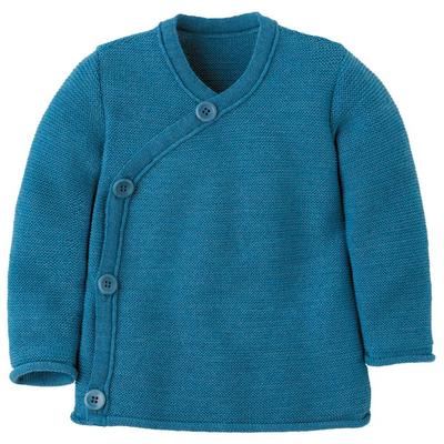 disana - Kid's Melange-Jacke - Merinojacke Gr 50/56 blau