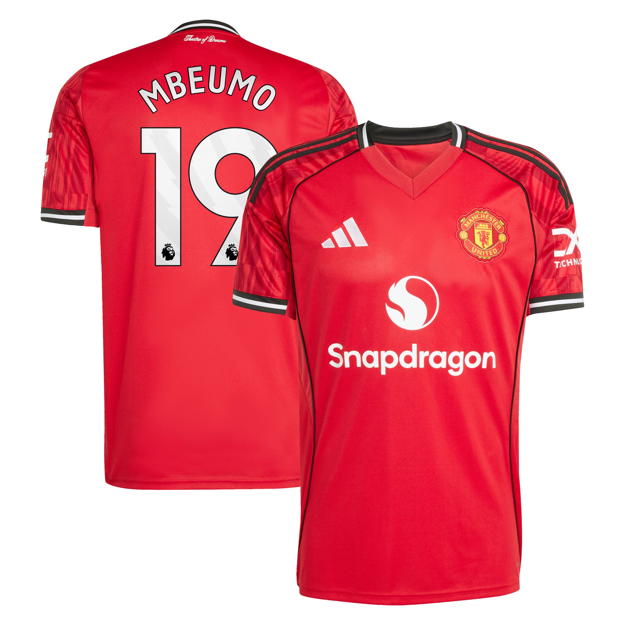 Maillot Domicile Manchester United adidas 2025-26 avec flocage Mbeumo 19