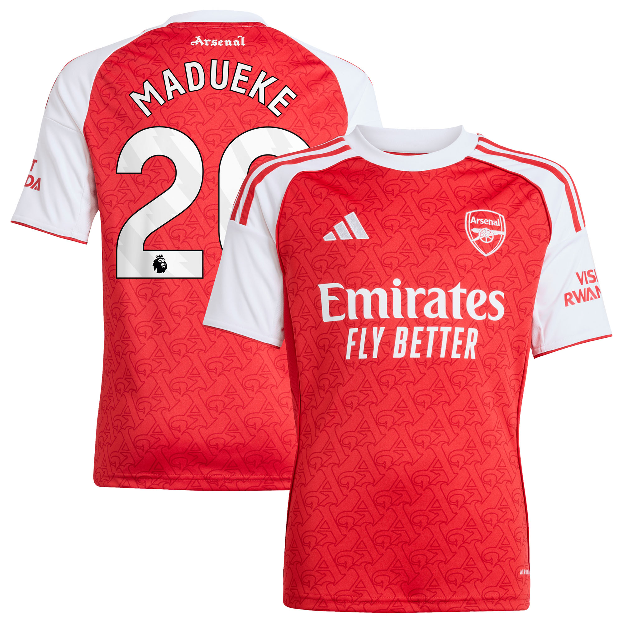 Maillot Domicile Arsenal adidas 2025-26 - Enfant avec flocage Madueke 20 - unisexe Taille: 7-8 Years