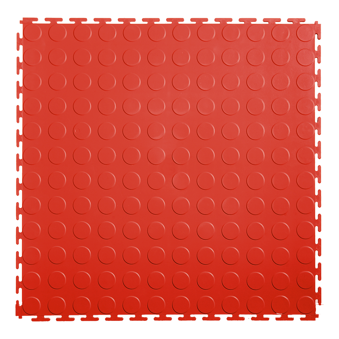 Lock-Tile 7mm Red PVC Coin Tile (30 Pack)