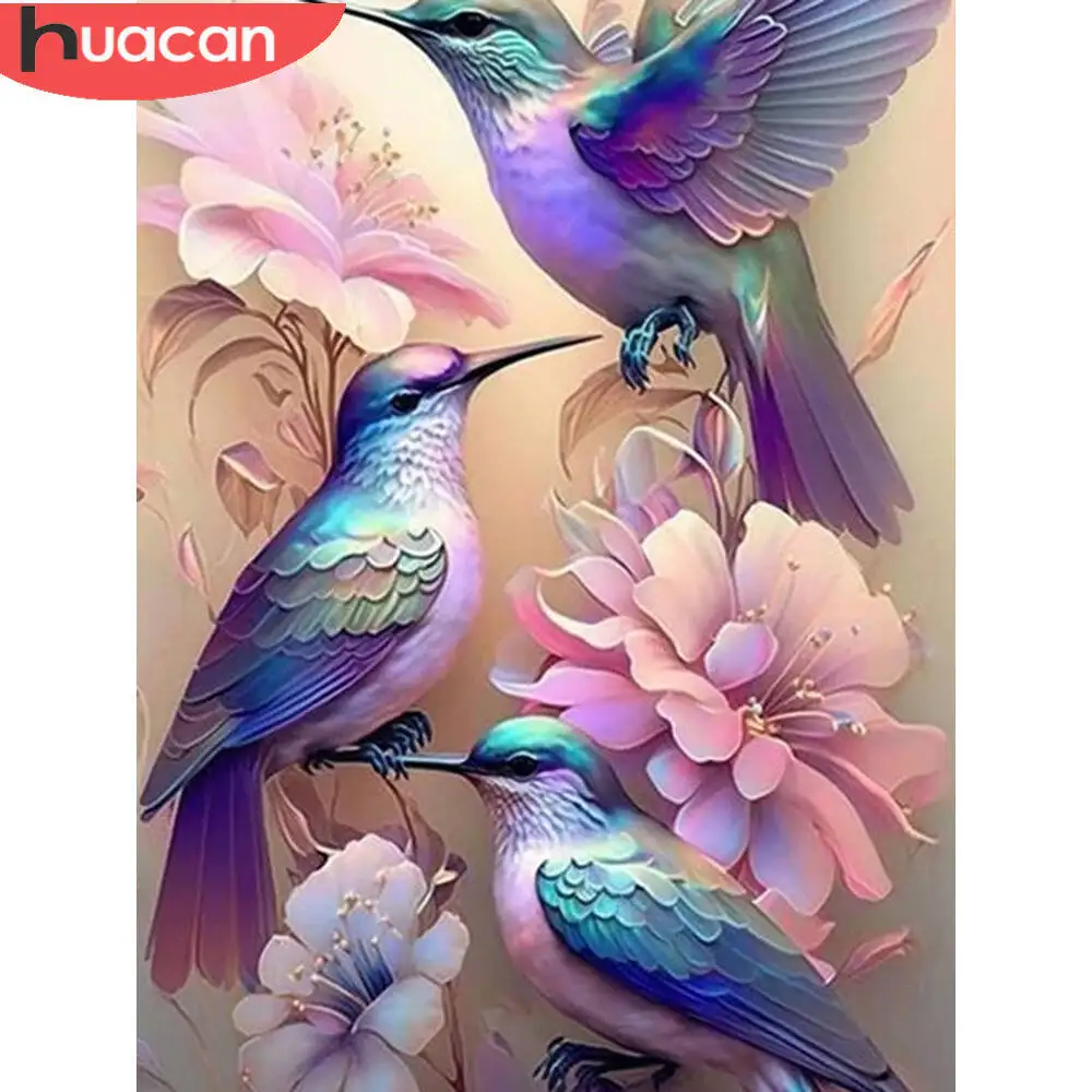 Huacan Tier DIY Diamant Malerei Frosch Pflanze volles Quadrat rund 5d Diamant Mosaik abstrakte Farbe Wohnkultur Image