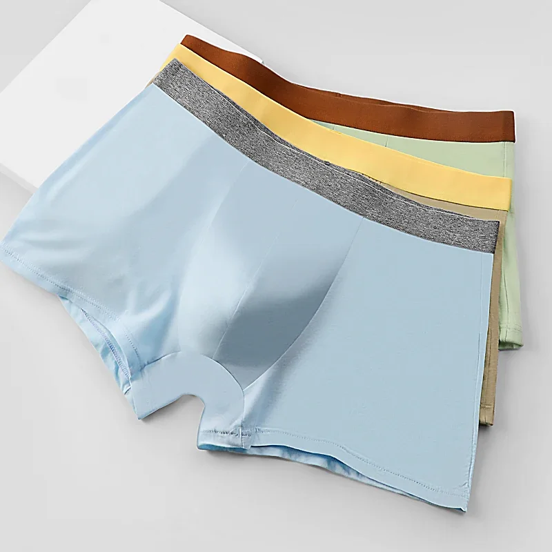 3PC Herren-Slips, Herren-Boxershorts aus Baumwolle, Modal-Unterteile, Sommer, schlanke Jungen-Sport-Boxershorts in Übergröße, Kopf Image