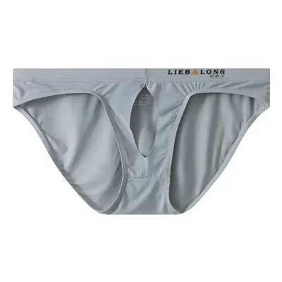 Sexy Slip für Herren, Eisseide, leicht, schnell trocknend, Tangas, Schritt vorne, Loch, Bikini, nahtlos, kühles Gefühl, Komfort, ultradünne Unterhose Image