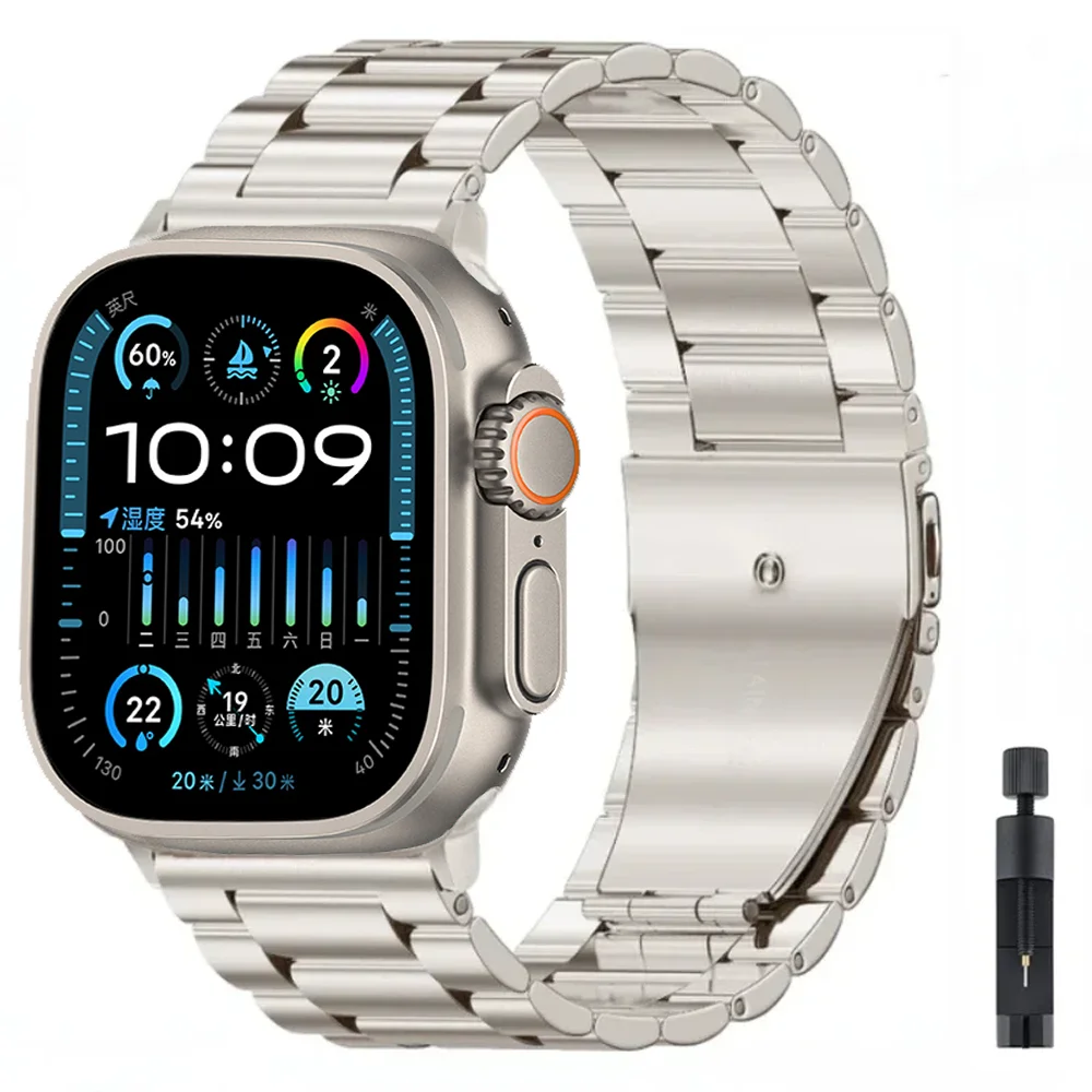 Metallarmband für Apple Watch Ultra 2 10 9 8 7 Band 49 mm 46 mm 45 mm 41 mm 42 mm Edelstahlarmband iWatch 6 5 4 44 mm 40 mm Gürtel Image
