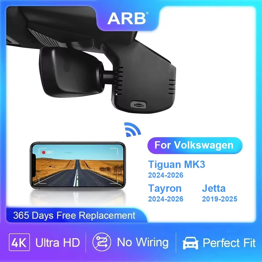 4K Dashcam für Volkswagen Tayron / Tiguan MK3 2024-2026, für VW Jetta 2019-2025, ARB Original Werksstil Auto DVR Dashcam Image