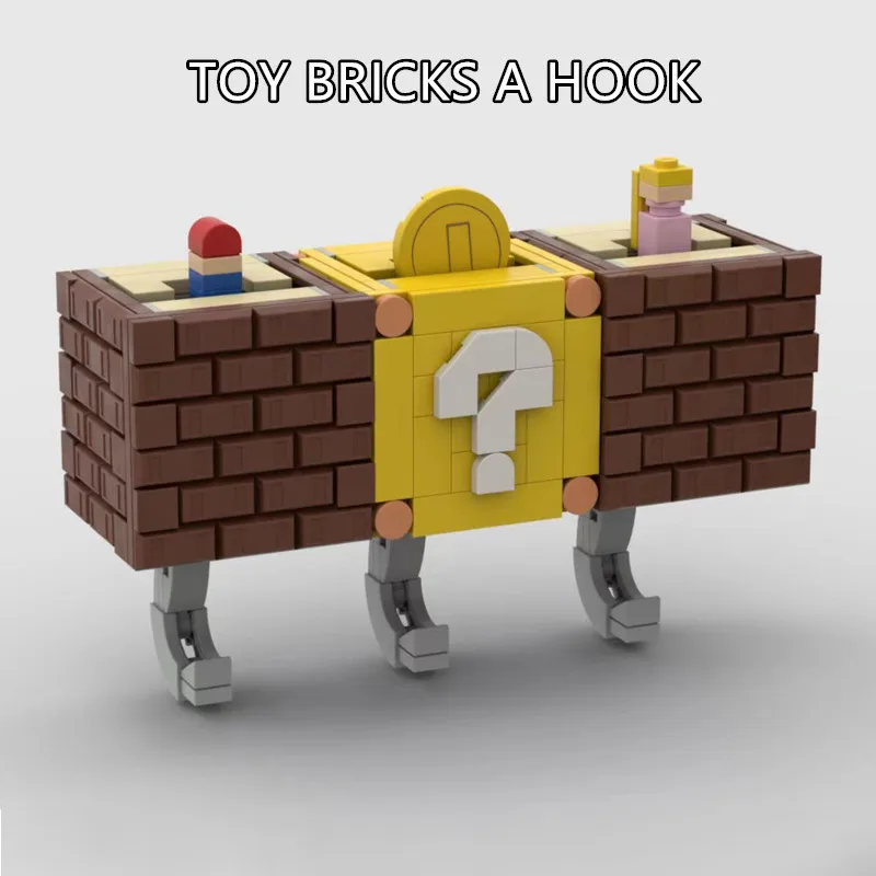 MOC Bausteine Puzzle Fragezeichen Box Schlüsselhaken – pädagogisches Montagemodell Spielzeug Image