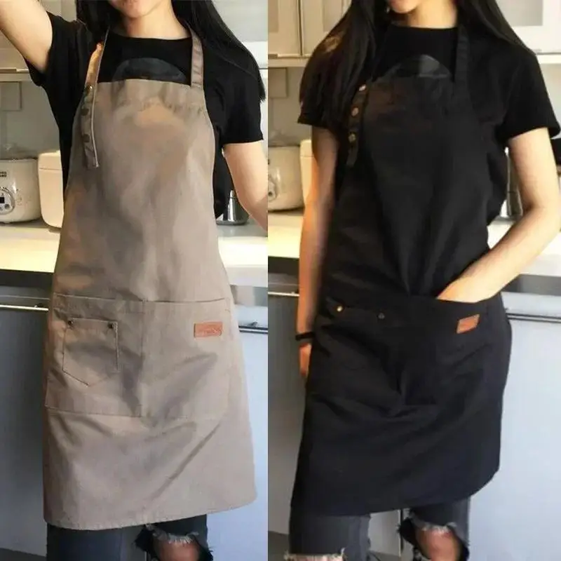 1 Pcs Kitchen Supplies Coffee Shop Waiter Solid Color Kitchen Apron Barber Apron Kitchen Accessories For Women Men