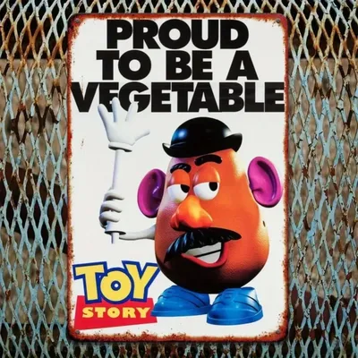 „Kartoffelkraft: Montieren Sie Ihre Lachen!“ Zeichen Toy Story • Humorvoll • Retro Game Room Decor