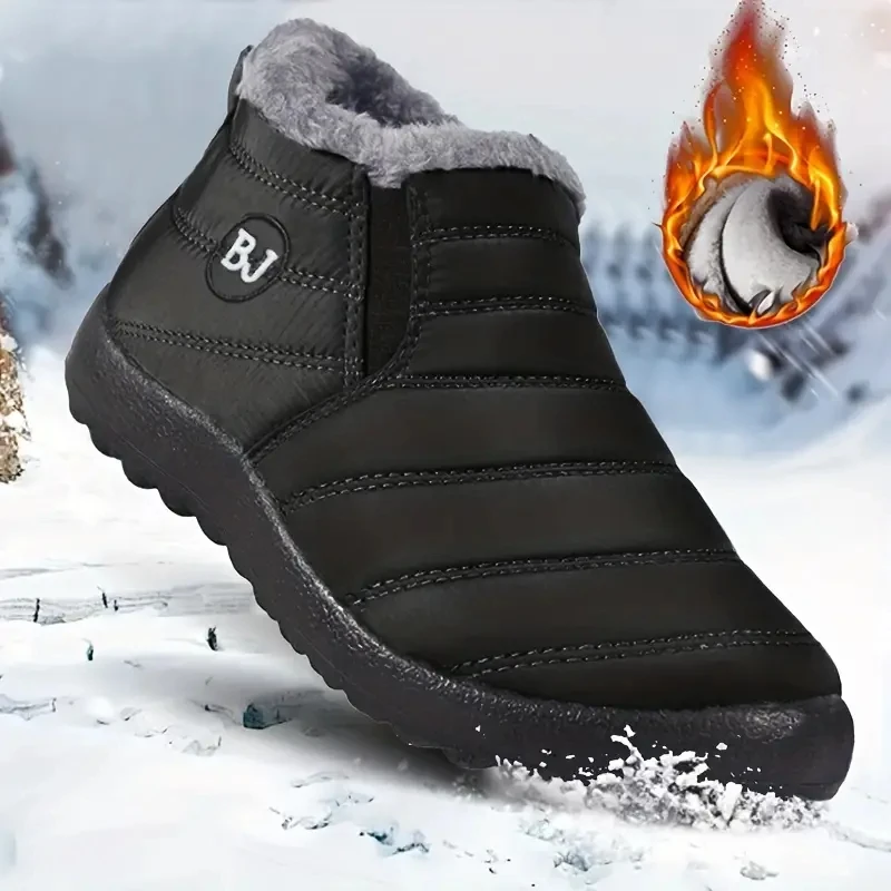 Damenstiefel mit Plüschplattform, Damenschuhe, wasserdichte Stiefel für Damen, modische Schneestiefel für den Winter, Stiefel für Damen