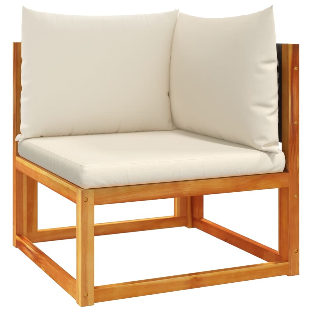 vidaXL Gartensofa-Ecke mit Kissen Holz Akazie & Rattan Image
