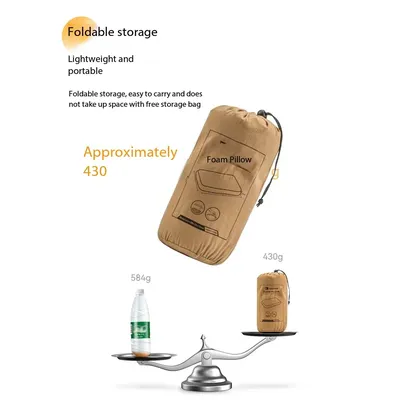 HIKEMAN Memory Foam-Kissen – tragbares Reisekissen für Camping, Nackenstützkissen, Slow Rebound Memory Foam-Kissen für Nickerchen
