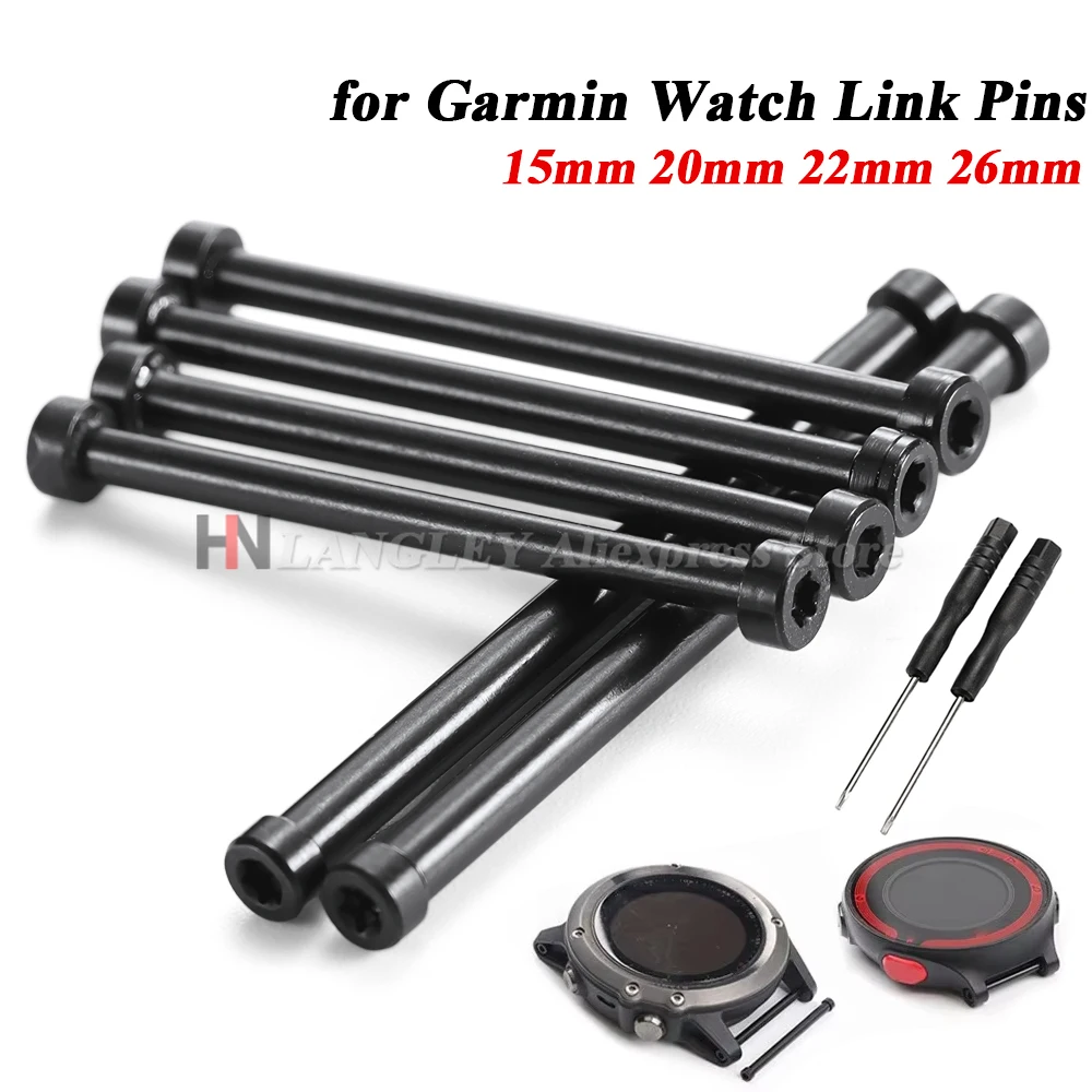 Uhrenanschlussschrauben für Garmin Fenix 7/6/5/4 Forerunner 935 945 955 Silber Schwarz Verbindungsstifte mit Schraubendreher-Ersatzwerkzeug Image