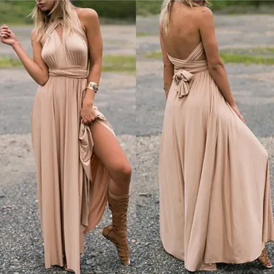 Women's Dresses Multi Wear Multi String Cross Backless Sexy Bandage Long Skirt Evening Dresses Sexy Party Dress